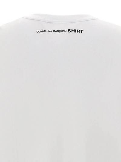 Shop Comme Des Garçons Shirt Logo Print T-shirt White