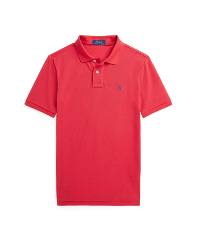 Shop Polo Ralph Lauren Big Boys Classic Fit Cotton Mesh Polo Shirt In Post Red