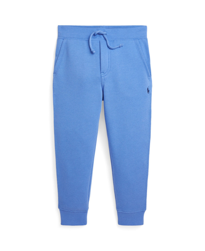 Shop Polo Ralph Lauren Toddler And Little Boys Fleece Jogger Pants In Summer Blue