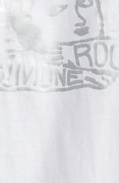 Shop Simone Rocha Metallic Angel Baby Graphic T-shirt In White/ Silver