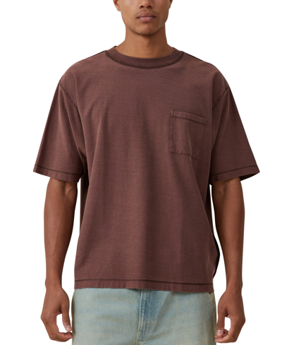 Shop Cotton On Men's Reversed Wide Neck T-shirt In Brunette