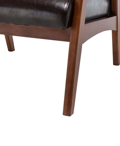 Convenience Concepts 27.5" Faux Leather Natalie Accent Chair In Espresso Faux Leather,espresso