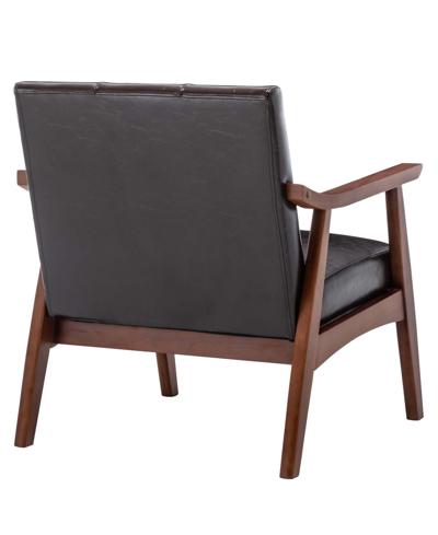 Shop Convenience Concepts 27.5" Faux Leather Natalie Accent Chair In Espresso Faux Leather,espresso