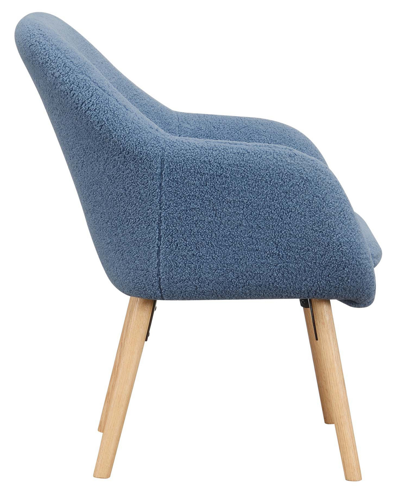 Shop Convenience Concepts 25.25" Sherpa Charlotte Sherpa Accent Chair In Sherpa Blue