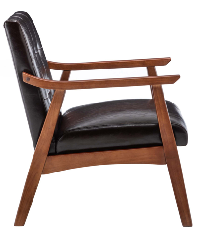 Shop Convenience Concepts 27.5" Faux Leather Natalie Accent Chair In Espresso Faux Leather,espresso