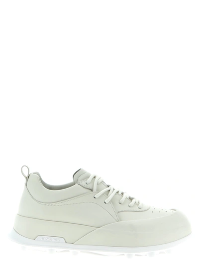 Shop Jil Sander Sporty Sneakers White