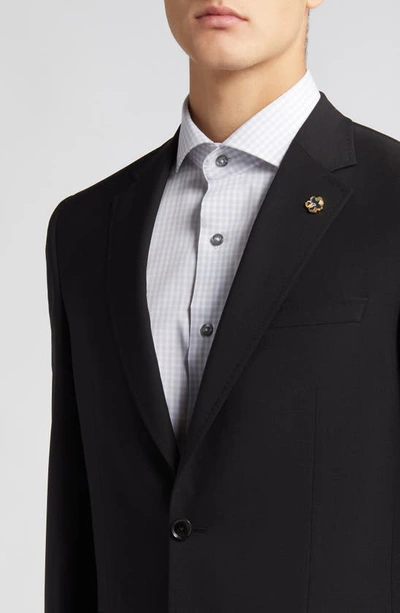 Shop Ted Baker Jay Trim Fit Solid Wool Suit In Black