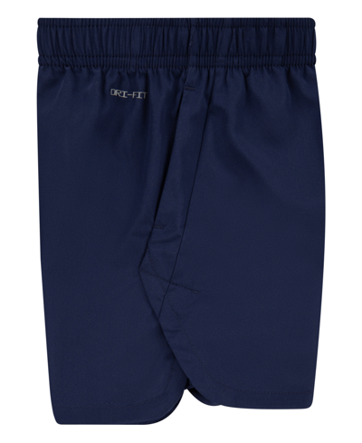 Shop Nike Toddler Boys T-shirt And Woven Shorts, 2 Piece Set In Midnight Navy