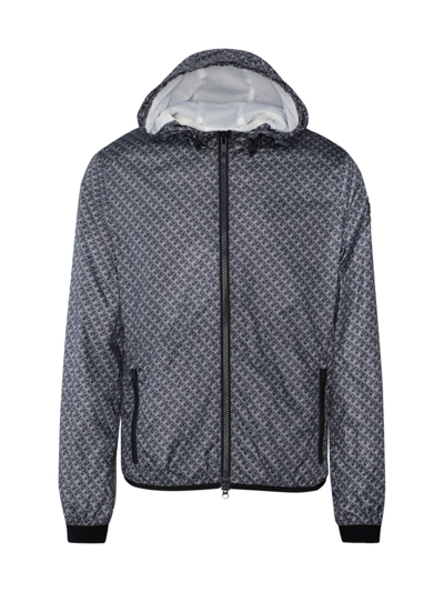 Shop Moose Knuckles Men's Leon Hooded Jacket In Kendall Grey