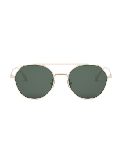 Shop Dior Men's Blacksuit R6u 54mm Geometric Sunglasses In Gold Green