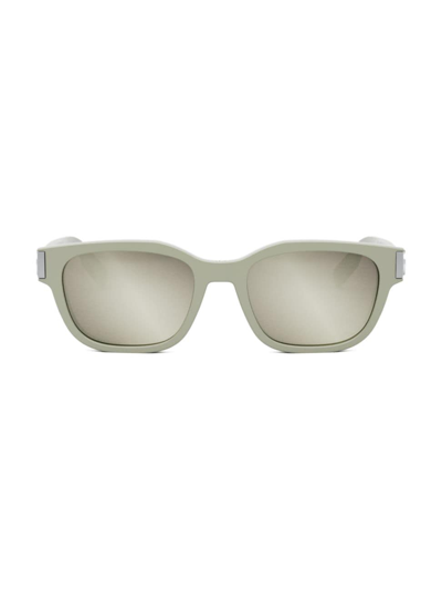 Shop Dior Men's Cd Icon S1i 54mm Geometric Sunglasses In Shiny Beige Smoke Mirror