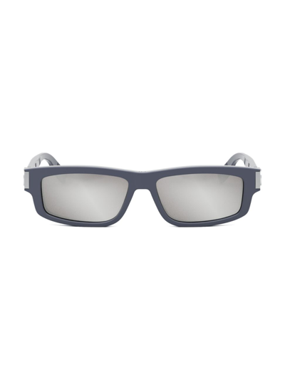 Shop Dior Men's Cd Icon S2i 55mm Rectangular Sunglasses In Grey Smoke Mirror