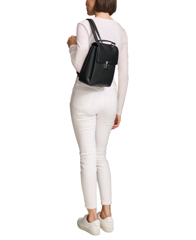 Shop Calvin Klein Clove Small Backpack In Black Silv