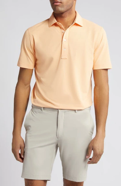 Shop Peter Millar Crown Crafted Soul Performance Mesh Polo In Orange Sorbet