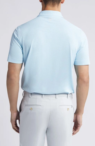 Shop Peter Millar Crown Crafted Mood Mesh Performance Polo In Iced Aqua