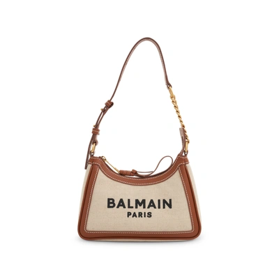 Shop Balmain B-army Canvas & Logo Shoulder Bag
