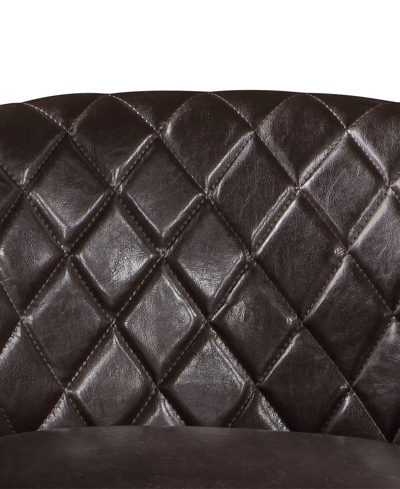 Convenience Concepts 27.75" Faux Leather Roosevelt Accent Chair With Ottoman In Espresso Faux Leather