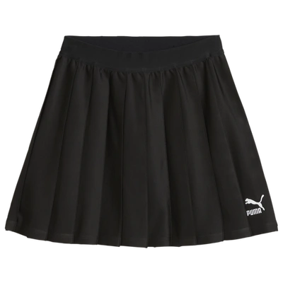 Shop Puma Womens  Classics Pleated Skirt In Black