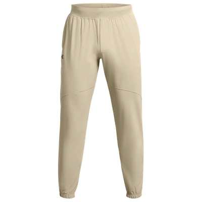 Shop Under Armour Mens  Stretch Woven Joggers In Khaki Base/black