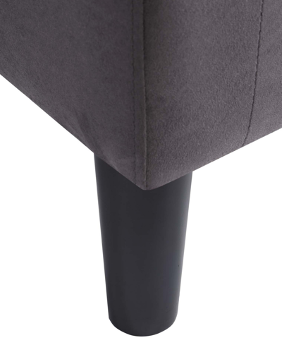 Convenience Concepts 26.25" Microfiber Churchill Accent Chair With Ottoman In Dark Gray Microfiber