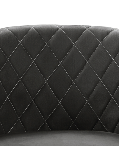 Shop Convenience Concepts 27.75" Microfiber Roosevelt Accent Chair With Ottoman In Dark Gray Microfiber
