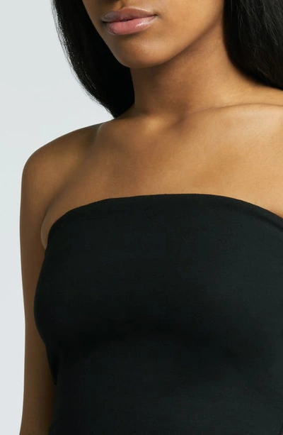 Shop Naked Wardrobe Extra Butter Strapless Top In Black
