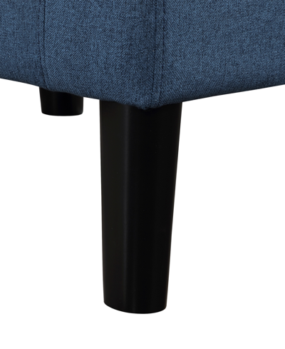 Shop Convenience Concepts 27.75" Polyester Roosevelt Accent Chair With Ottoman In Blue Fabric