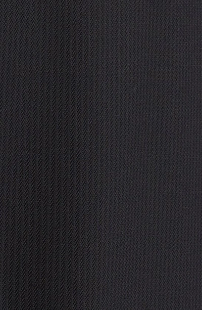 Acne Studios Pernille Herringbone Jacquard Pleated Wide Leg Trousers In Black