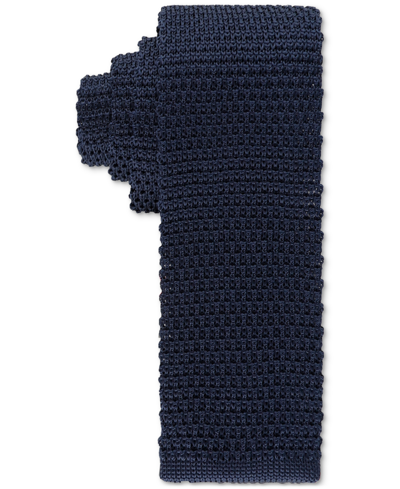 Shop Tommy Hilfiger Men's Global Stripe Knit Tie In Navy