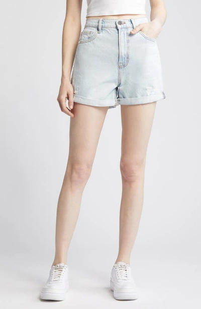 HIDDEN JEANS HIDDEN JEANS HIGH WAIST ROLLED CUFF DENIM SHORTS 