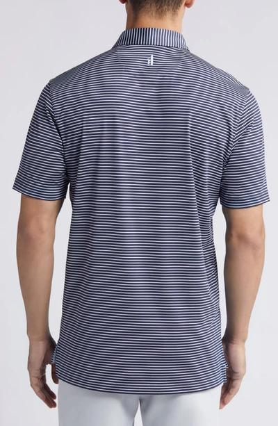 Shop Johnnie-o Michael Stripe Performance Golf Polo In Navy