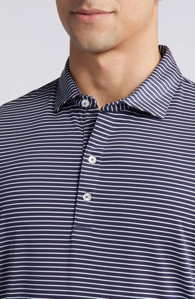 Shop Johnnie-o Michael Stripe Performance Golf Polo In Navy