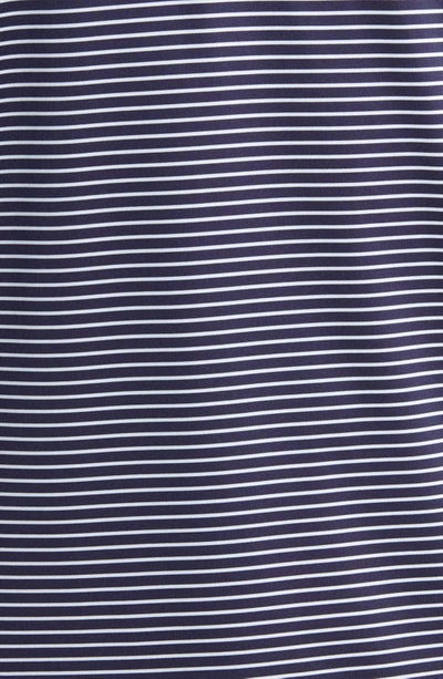 Shop Johnnie-o Michael Stripe Performance Golf Polo In Navy