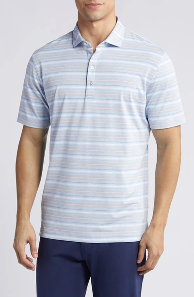 Shop Johnnie-o Coope Stripe Performance Golf Polo In Seal