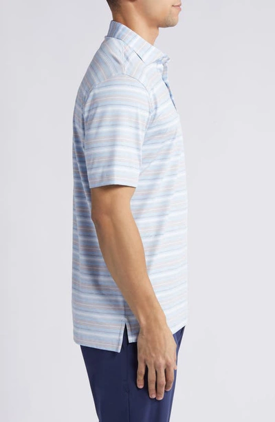 Shop Johnnie-o Coope Stripe Performance Golf Polo In Seal