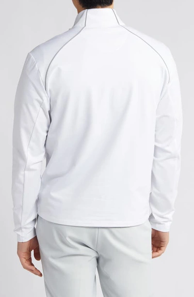 Shop Johnnie-o Keiser Camo Half Zip Performance Pullover In White