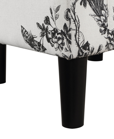 Convenience Concepts 26.25" Print Canvas Churchill Accent Chair With Ottoman In Botanical Print