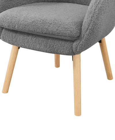 Convenience Concepts 25.25" Sherpa Charlotte Accent Chair In Sherpa Gray