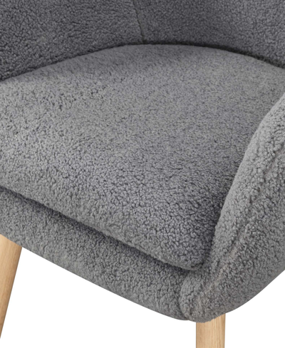 Convenience Concepts 25.25" Sherpa Charlotte Accent Chair In Sherpa Gray