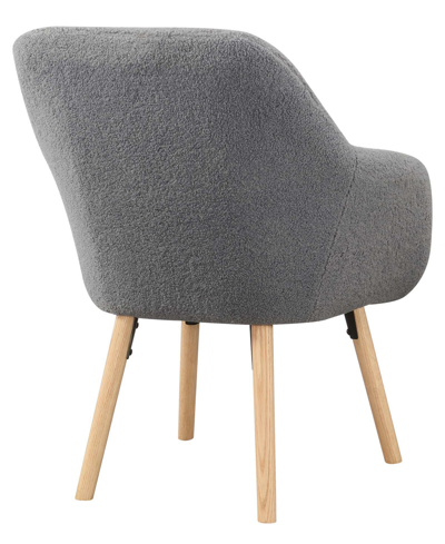 Convenience Concepts 25.25" Sherpa Charlotte Accent Chair In Sherpa Gray