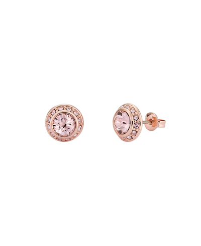 Shop Ted Baker Soletia: Solitaire Sparkle Crystal Stud Earrings In Rose Gold
