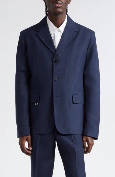 Jacquemus Single-breasted Blazer In Dark Navy