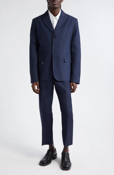 Jacquemus Single-breasted Blazer In Dark Navy