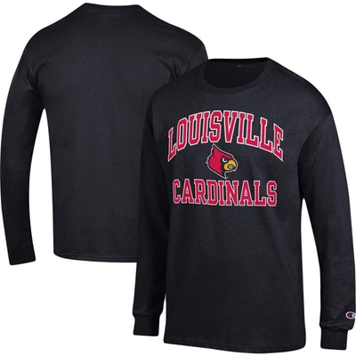 Shop Champion Black Louisville Cardinals High Motor Long Sleeve T-shirt