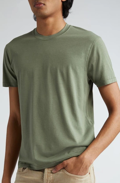Shop Tom Ford Short Sleeve Crewneck T-shirt In Pale Army
