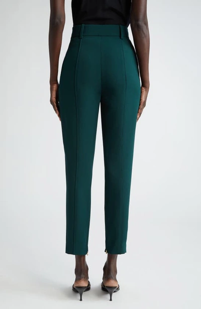 Shop St John St. John Collection High Waist Stretch Cady Ankle Pants In Spruce