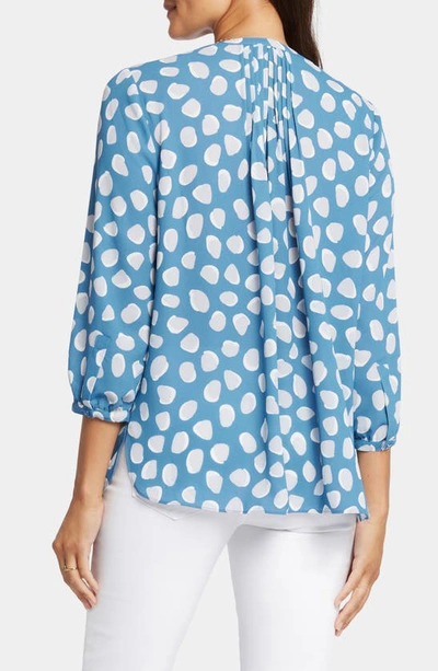 Shop Nydj Pintuck Blouse In Delilah Dots