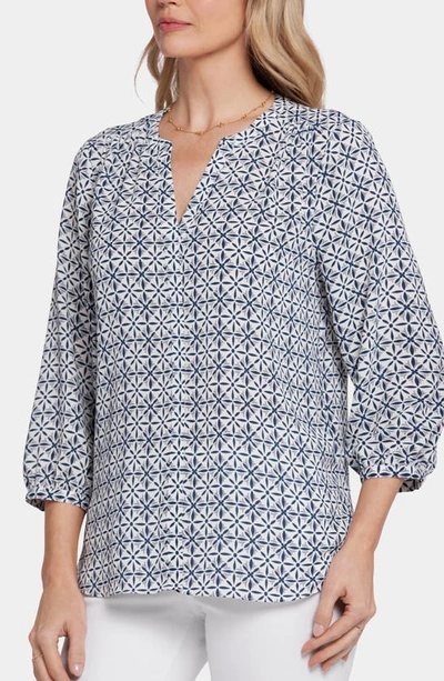 Shop Nydj Pintuck Blouse In Early Bird