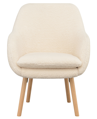 Shop Convenience Concepts 25.25" Sherpa Charlotte Sherpa Accent Chair In Sherpa Creme