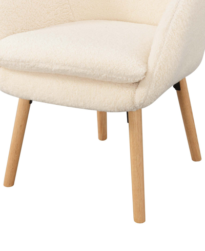 Convenience Concepts 25.25" Sherpa Charlotte Sherpa Accent Chair In Sherpa Creme